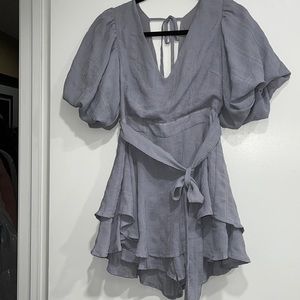 Forever 21 periwinkle playsuit romper balloon sleeve